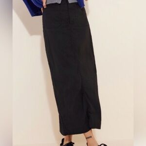 Maeve Classic Black Maxi Skirt